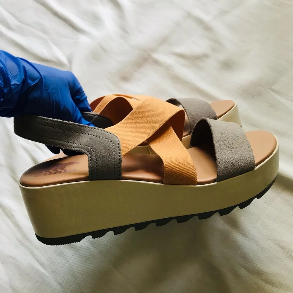 Sorel Cameron Sandal Flatform Slingback Wedge Platform Womens